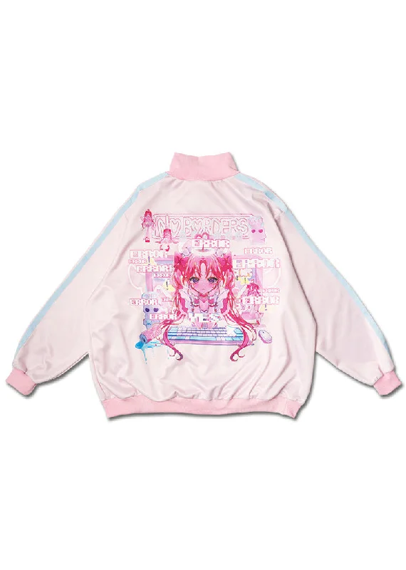 Peach Punch Idol Tenshi Jersey Zip Jacket Satin Jacket Silk Jacket Chiffon Jacket