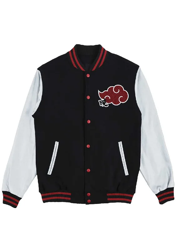 Naruto Akatsuki Letterman Jacket Chenille Jacket Brocade Jacket Lace Jacket