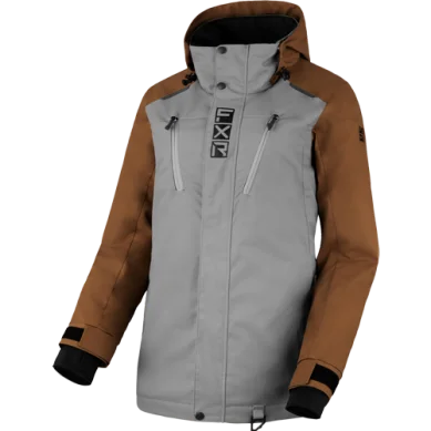 FXR Women's Aerial Jacket, Grey/Copper Lace Jacket Ribbed Jacket Sequined Jacket