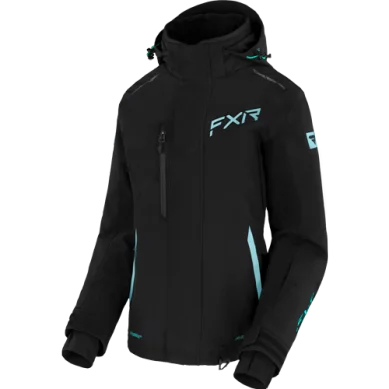 FXR Women's Edge Jacket Black/Seafoam Denim Jacket Leather Jacket Suede Jacket