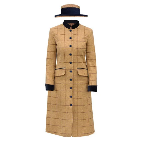 Longline Wheatley Tweed Leaders Jacket / Dress + Hat Nylon Fabric Polyester Fabric Spandex Fabric