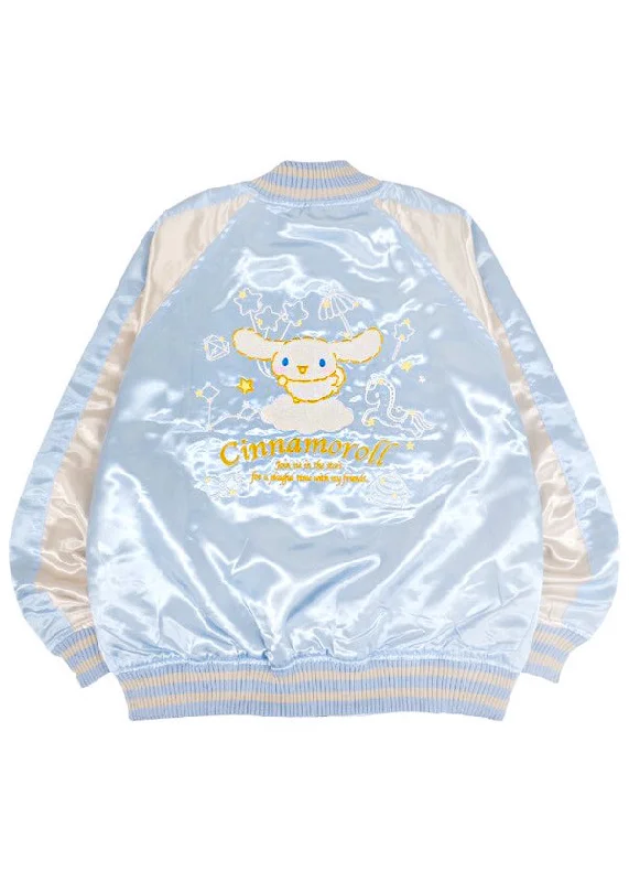 Sanrio Cinnamoroll Celestial Bomber Jacket Stand-Up Collar Roll-Neck Collar Turtle Neck