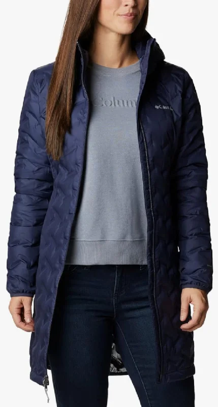 Columbia Women’s Delta Ridge Long Down Jacket Oversized Jacket Tailored Jacket Straight Jacket