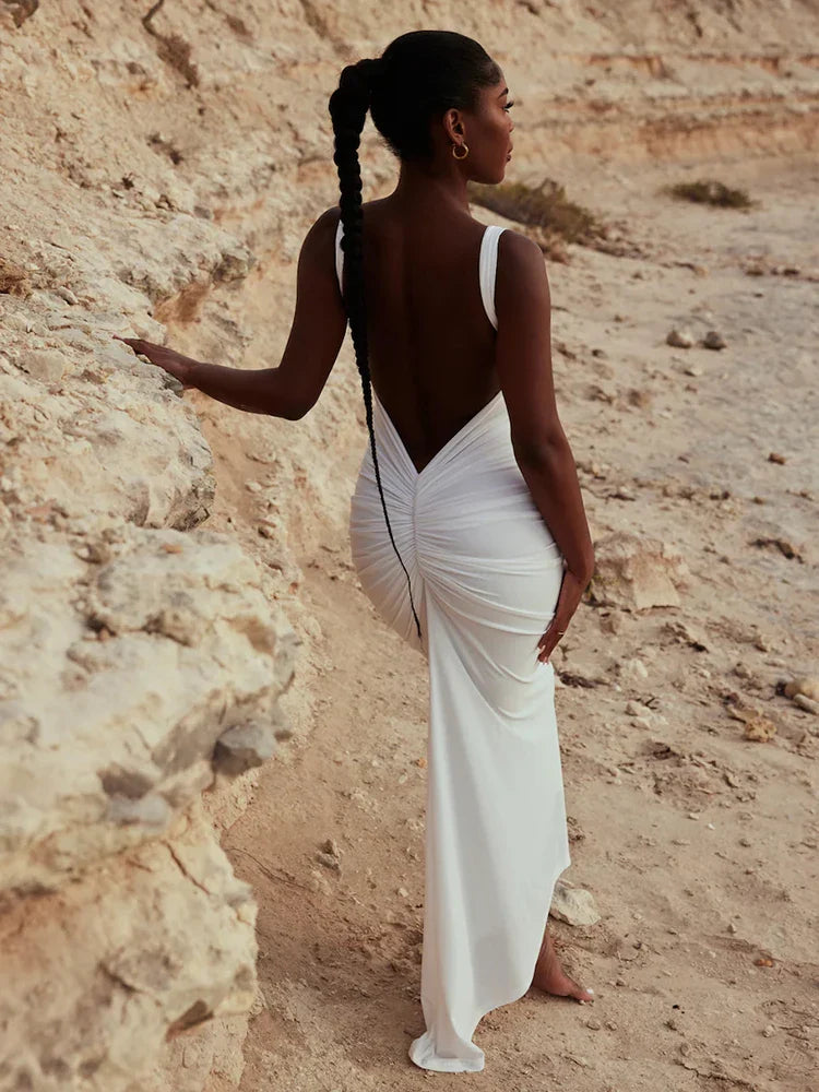 Long Mermaid Spaghetti Strap Backless Sexy Slim Bodycon Spring Summer Maxi Dress Trendy V-Neck Maxi Dress Long Mermaid Spaghetti Strap Backless Sexy Slim Bodycon Spring Summer Maxi Dress Trendy V-Neck Maxi Dress