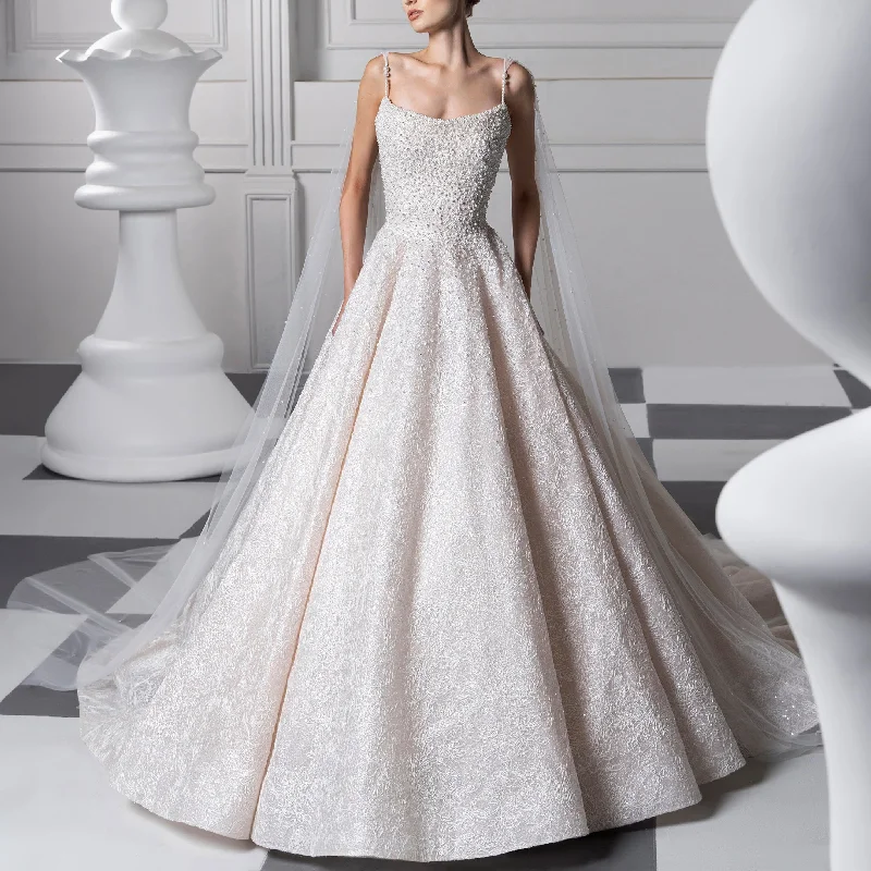 Intricate Pearl and Embroidery Princess Dress