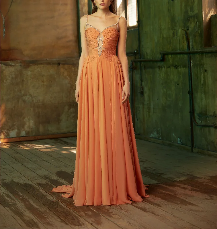 Majical Draped Tulle Dress with Spark Cutouts
