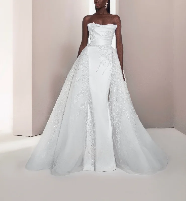 Silk Magnolia Mikado Gown