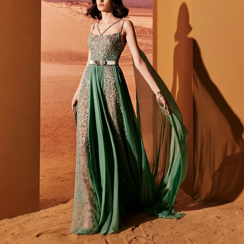 Water Green Beaded Dress