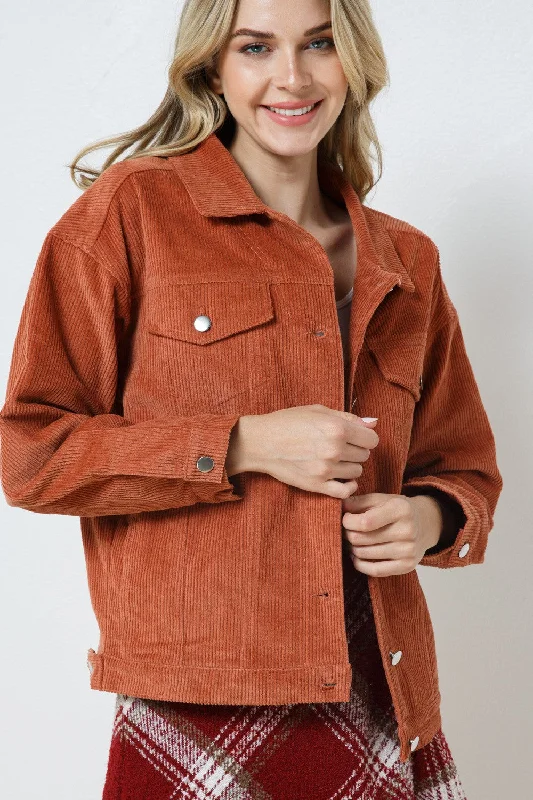 CAMEL CORDUROY COLLARED BUTTON DOWN JACKET JK7763 Chenille Fabric Brocade Fabric Lace Fabric CAMEL CORDUROY COLLARED BUTTON DOWN JACKET JK7763 Chenille Fabric Brocade Fabric Lace Fabric