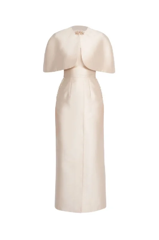 NUDE DETACHABLE MINI CAPE JACKET MAXI DRESS V-Neck Jacket Boat Neck Jacket Square Neck Jacket NUDE DETACHABLE MINI CAPE JACKET MAXI DRESS V-Neck Jacket Boat Neck Jacket Square Neck Jacket