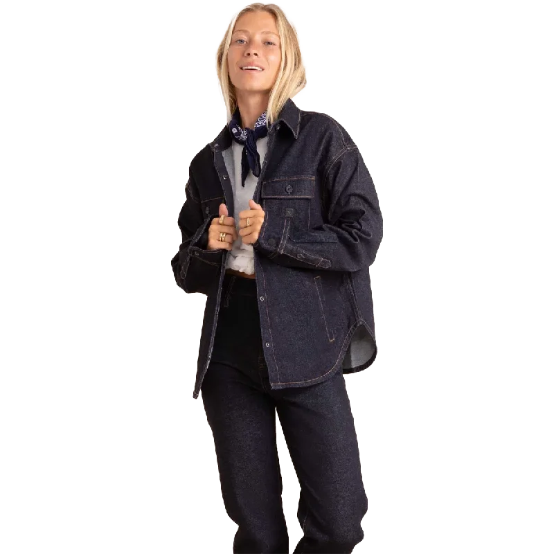 Women's Amberley - Kaihara Shirt Jacket Collared Jacket Crew Neck Jacket Turtle Neck Jacket Women's Amberley - Kaihara Shirt Jacket Collared Jacket Crew Neck Jacket Turtle Neck Jacket