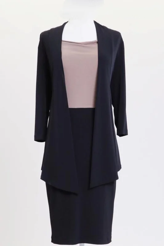Connected Apparel Plus Size Short Jacket Dress Zippered Front Buttoned Front Snap Front Connected Apparel Plus Size Short Jacket Dress Zippered Front Buttoned Front Snap Front