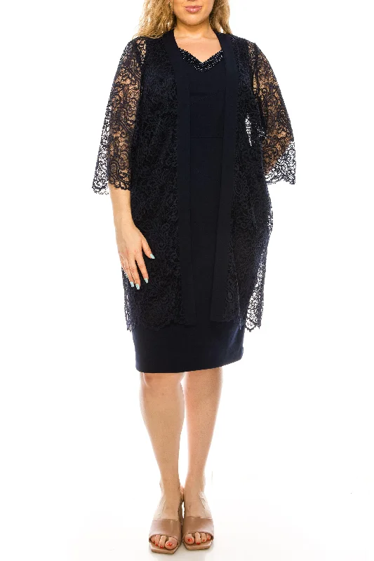Maya Brooke Short Long Sleeve Jacket Lace Dress 29258 Welt Pockets Slit Pockets Flap Pockets Maya Brooke Short Long Sleeve Jacket Lace Dress 29258 Welt Pockets Slit Pockets Flap Pockets