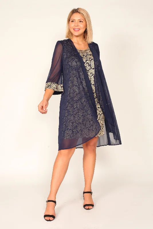 R&M Richards 7312W Plus Size Short Jacket Dress Satin Fabric Silk Fabric Chiffon Fabric R&M Richards 7312W Plus Size Short Jacket Dress Satin Fabric Silk Fabric Chiffon Fabric
