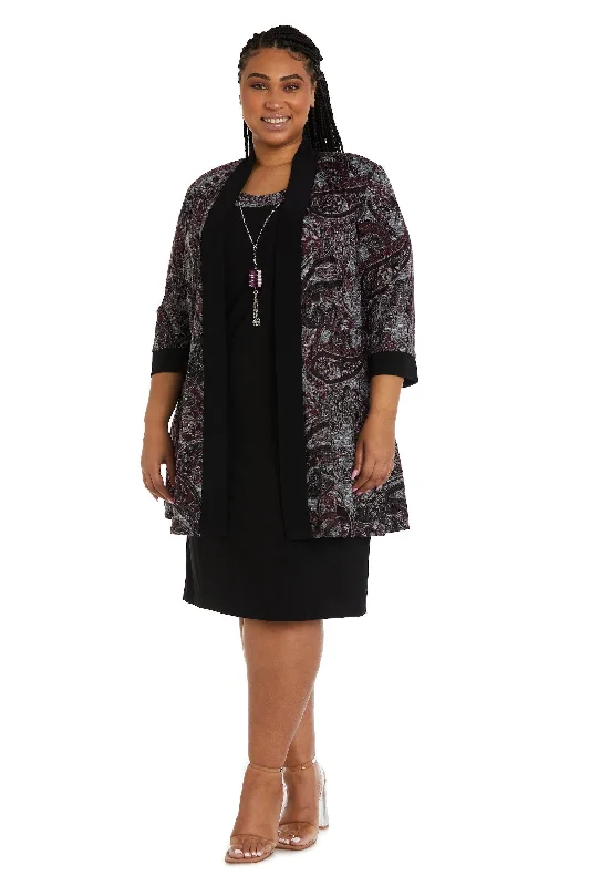 R&M Richards 9213W Plus Size Short Jacket Dress Nylon Jacket Polyester Jacket Spandex Jacket R&M Richards 9213W Plus Size Short Jacket Dress Nylon Jacket Polyester Jacket Spandex Jacket