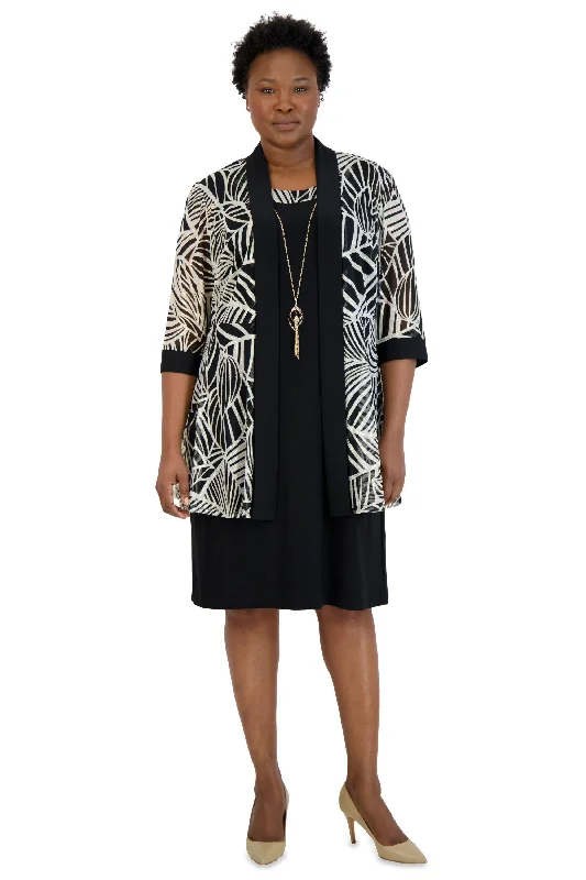 R&M Richards 9143W Plus Size Two Piece Jacket Dress Insulated Jacket Fitted Jacket Loose Jacket R&M Richards 9143W Plus Size Two Piece Jacket Dress Insulated Jacket Fitted Jacket Loose Jacket