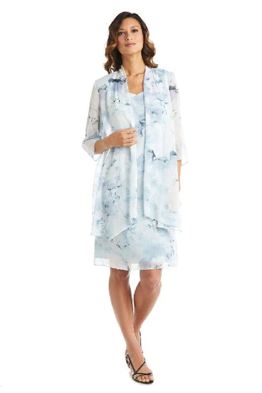 R&M Richards 7748 Short Chiffon Jacket Dress Welt Pockets Slit Pockets Flap Pockets R&M Richards 7748 Short Chiffon Jacket Dress Welt Pockets Slit Pockets Flap Pockets