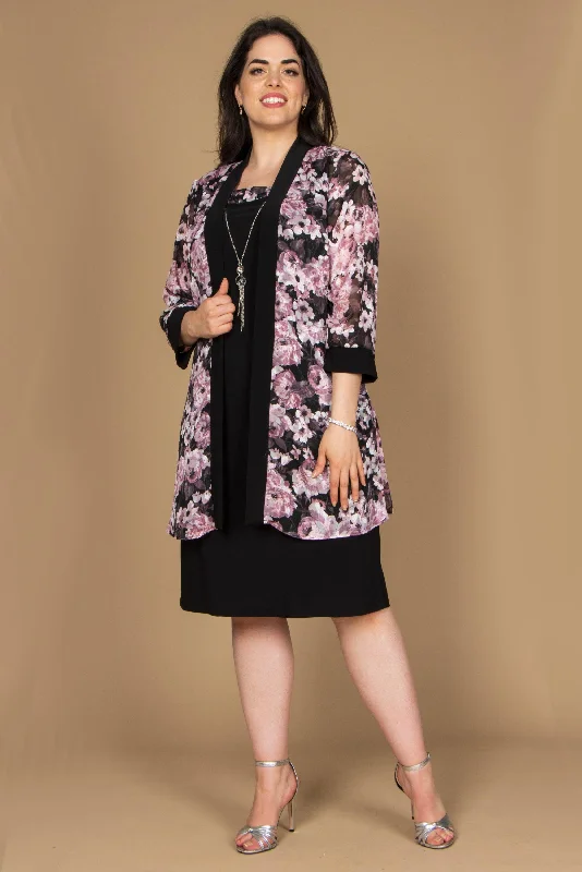 R&M Richards 7959W Short Plus Size Jacket Dress Denim Fabric Leather Fabric Suede Fabric R&M Richards 7959W Short Plus Size Jacket Dress Denim Fabric Leather Fabric Suede Fabric