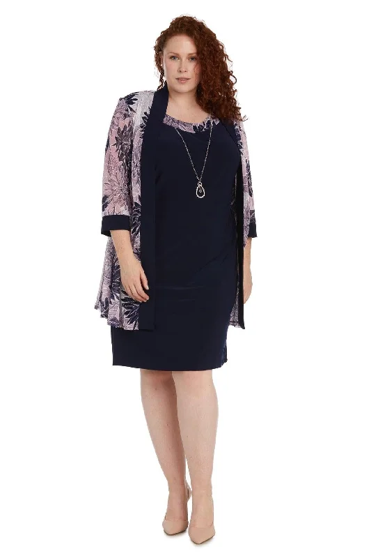 R&M Richards 9003W Short Plus Size Jacket Dress Front Pockets Side Pockets Patch Pockets R&M Richards 9003W Short Plus Size Jacket Dress Front Pockets Side Pockets Patch Pockets