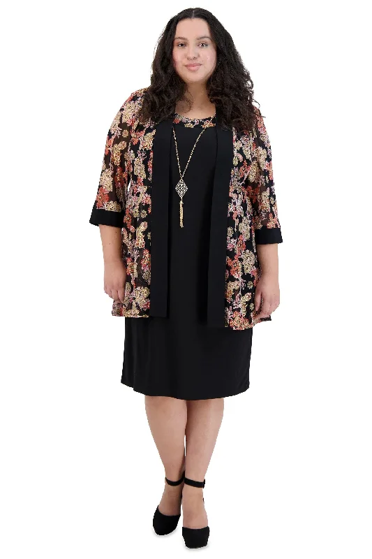 R&M Richards 9043W Short Plus Size Jacket Dress Tiered Jacket Buttoned Jacket Zippered Jacket R&M Richards 9043W Short Plus Size Jacket Dress Tiered Jacket Buttoned Jacket Zippered Jacket