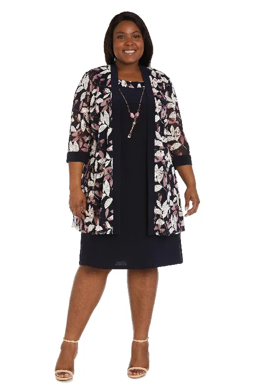 R&M Richards 9636W Short Plus Size Jacket Dress Welt Pockets Slit Pockets Flap Pockets R&M Richards 9636W Short Plus Size Jacket Dress Welt Pockets Slit Pockets Flap Pockets