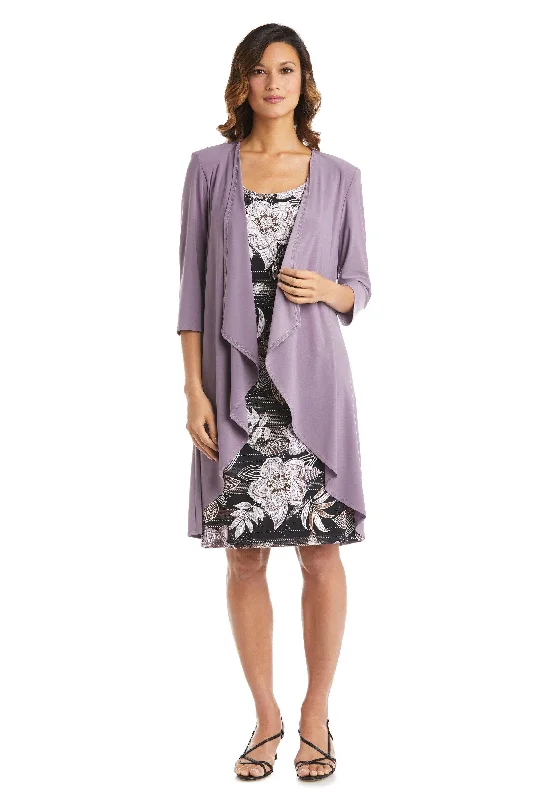 R&M Richards 7897 Short Puff Print Jacket Dress Tailored Jacket Straight Jacket A-Line Jacket R&M Richards 7897 Short Puff Print Jacket Dress Tailored Jacket Straight Jacket A-Line Jacket