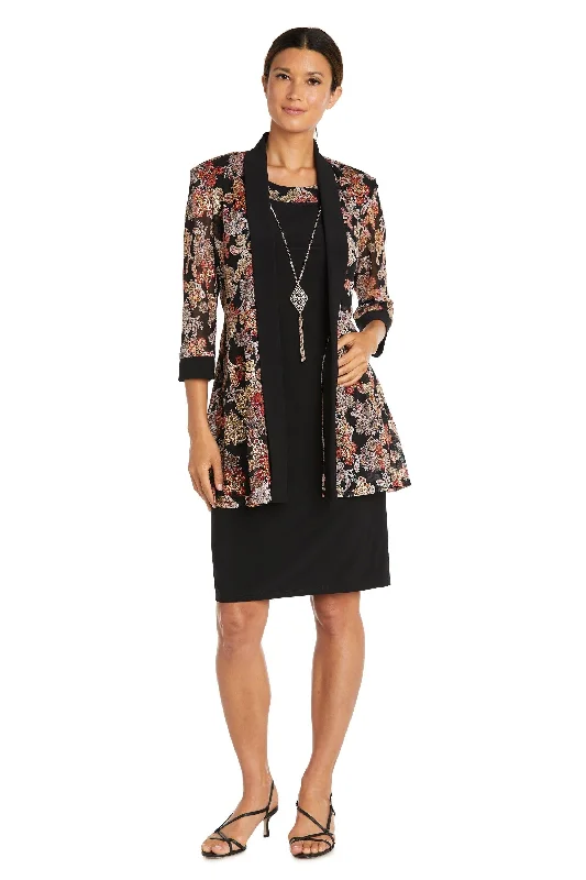 R&M Richards 9043 Short Two Piece Print Jacket Dress Satin Jacket Silk Jacket Chiffon Jacket R&M Richards 9043 Short Two Piece Print Jacket Dress Satin Jacket Silk Jacket Chiffon Jacket