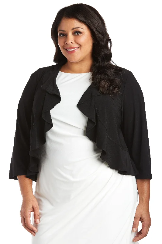 R&M Richards 342780 Shrug Plus Size Ruffle Jacket Tiered Jacket Buttoned Jacket Zippered Jacket R&M Richards 342780 Shrug Plus Size Ruffle Jacket Tiered Jacket Buttoned Jacket Zippered Jacket