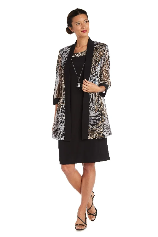 R&M Richards 7953 Two Piece Short Jacket Dress Ribbed Jacket Pleated Jacket Ruffled Jacket R&M Richards 7953 Two Piece Short Jacket Dress Ribbed Jacket Pleated Jacket Ruffled Jacket