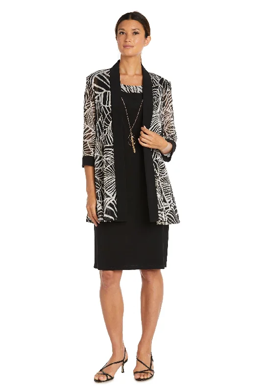 R&M Richards 9143 Two Piece Short Jacket Dress Boat Neck Shawl Collar Notched Collar R&M Richards 9143 Two Piece Short Jacket Dress Boat Neck Shawl Collar Notched Collar