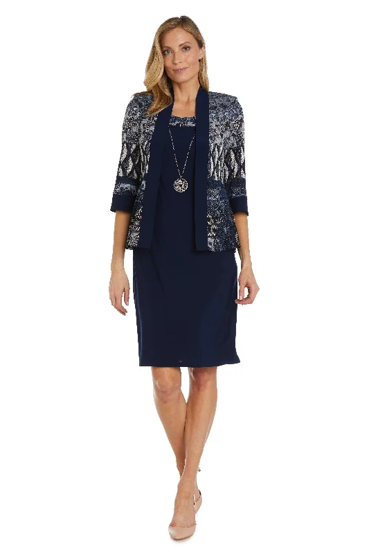 R&M Richards 9729 Two Piece Short Jacket Dress Tiered Jacket Buttoned Jacket Zippered Jacket R&M Richards 9729 Two Piece Short Jacket Dress Tiered Jacket Buttoned Jacket Zippered Jacket