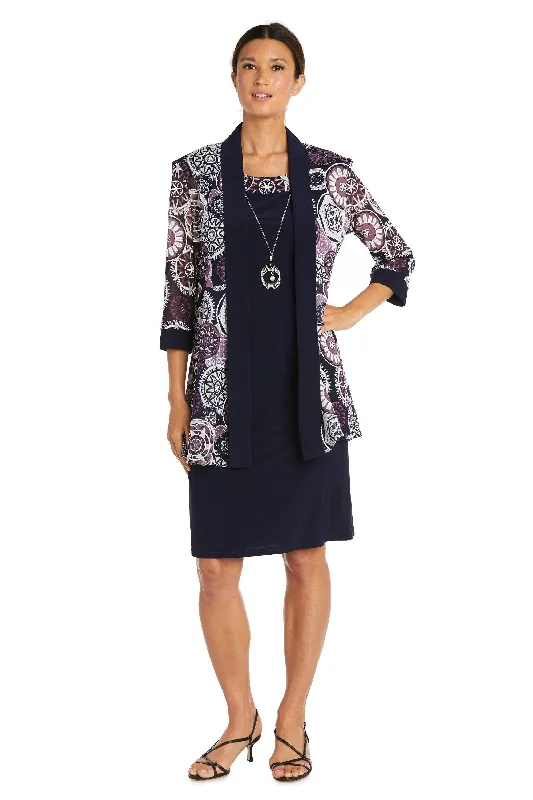 R&M Richards 7823 Two Piece Short Print Jacket Dress Insulated Jacket Fitted Jacket Loose Jacket R&M Richards 7823 Two Piece Short Print Jacket Dress Insulated Jacket Fitted Jacket Loose Jacket