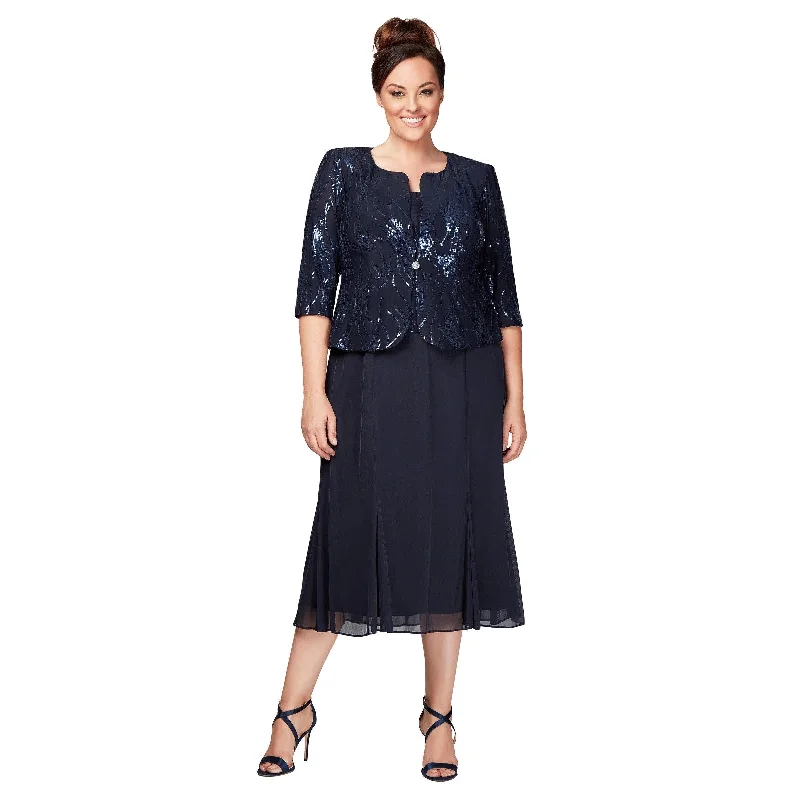Alex Evenings AE496267 Short Plus Size Jacket Dress Insulated Jacket Fitted Jacket Loose Jacket Alex Evenings AE496267 Short Plus Size Jacket Dress Insulated Jacket Fitted Jacket Loose Jacket