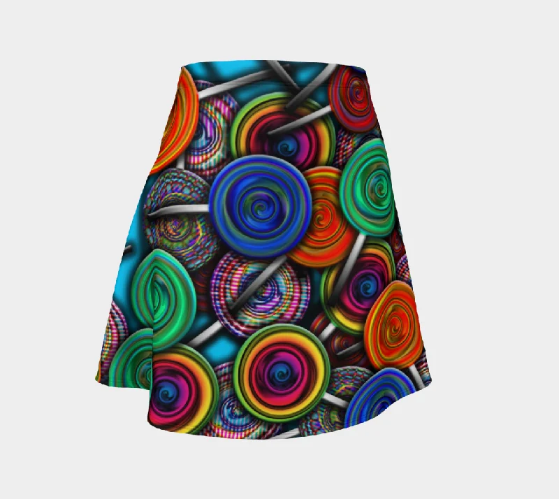 Colorful lollipops Flare Skirt denim skirt classic