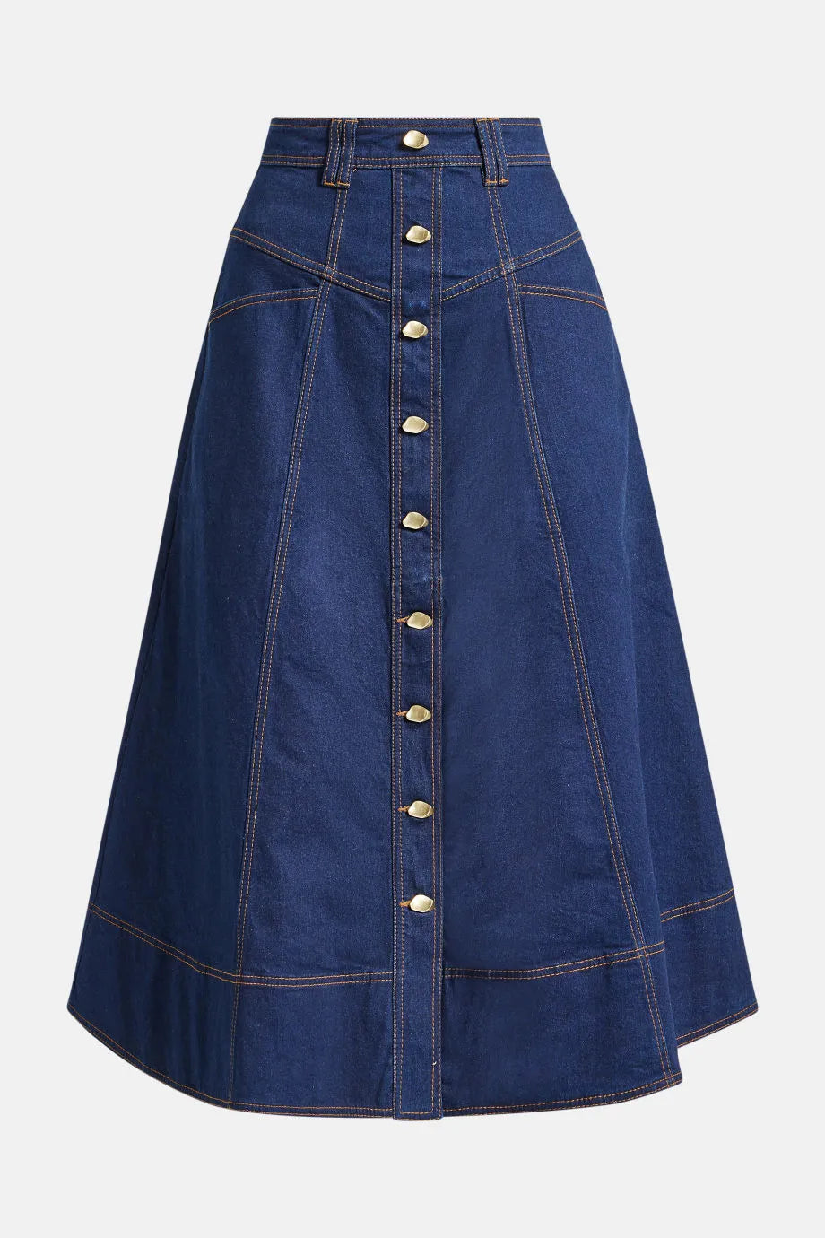 Resonance Denim Midi Skirt chiffon skirt delicate