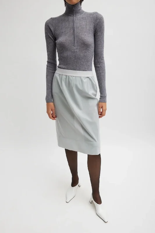 Tibi Power Mesh Skirt - Grey summer skirt style